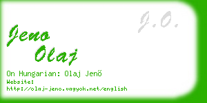 jeno olaj business card