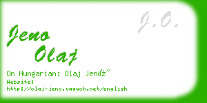 jeno olaj business card